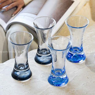 趣皿ins风创意收腰冰山杯高颜值玻璃杯家用果汁杯冷饮杯小众水杯