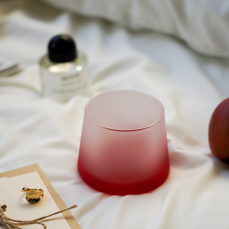 趣皿ins风磨砂质感玻璃杯子高颜值威士忌杯轻奢洋酒杯复古冷饮杯