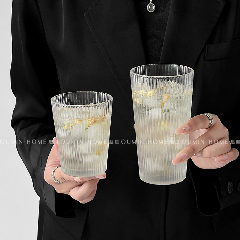 横纹杯水杯2024新款女