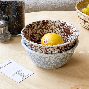 趣皿经典泼墨陶瓷碗酸奶燕麦碗家用沙拉碗米饭碗高颜值餐具早餐碗