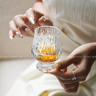 趣皿日式玻璃闻香杯威士忌品鉴杯试酒杯洋酒甜酒杯郁金香杯冷饮杯