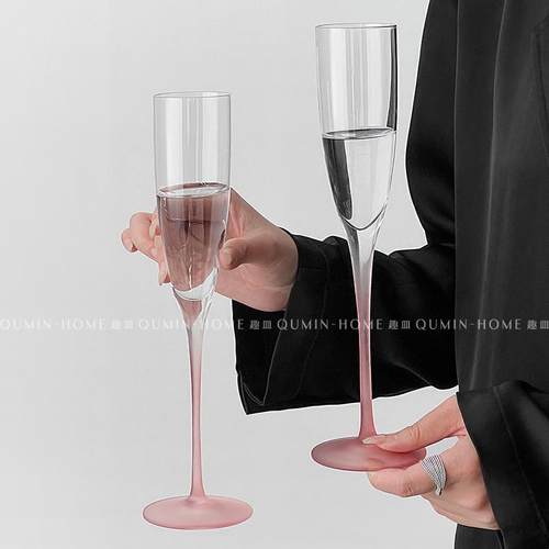 趣皿法式高颜值香槟杯高脚杯玻璃酒杯家用红酒杯起泡酒杯葡萄酒杯