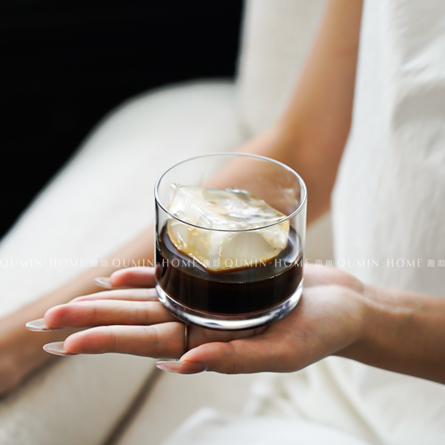 趣皿ins厚底玻璃酒杯家用微醺威士忌杯洋酒杯调酒鸡尾酒杯甜酒杯