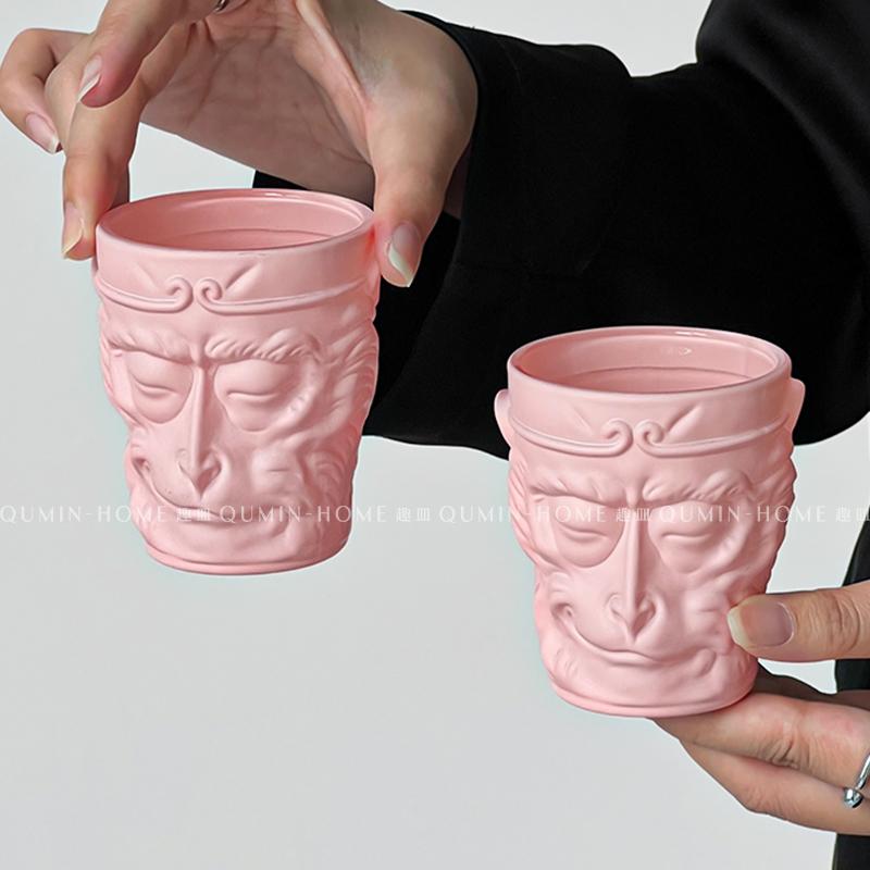 陶艺石膏模具猴子直筒杯