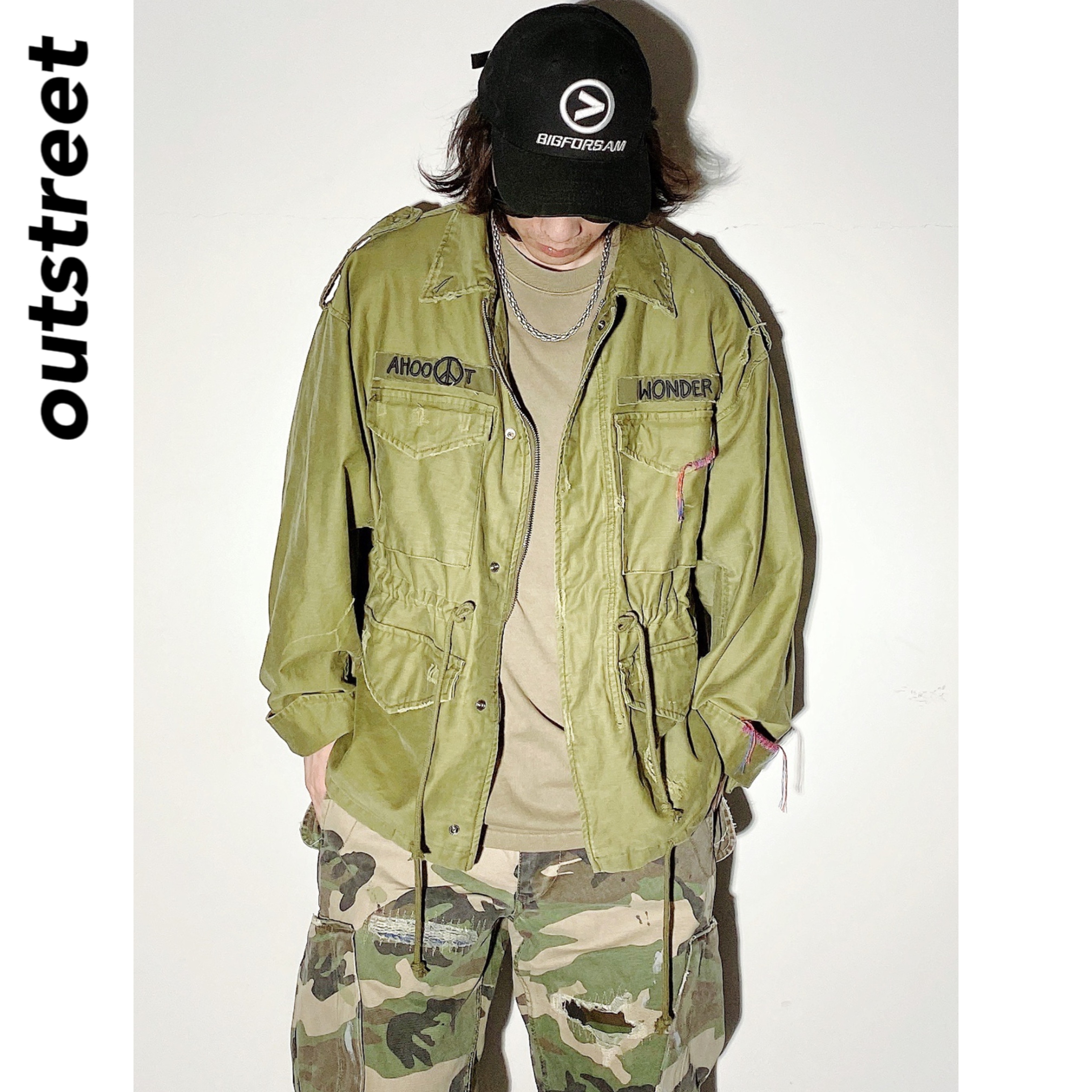 美式复古M65宽松夹克春秋季男OG107美军版野战工装外套战地风衣