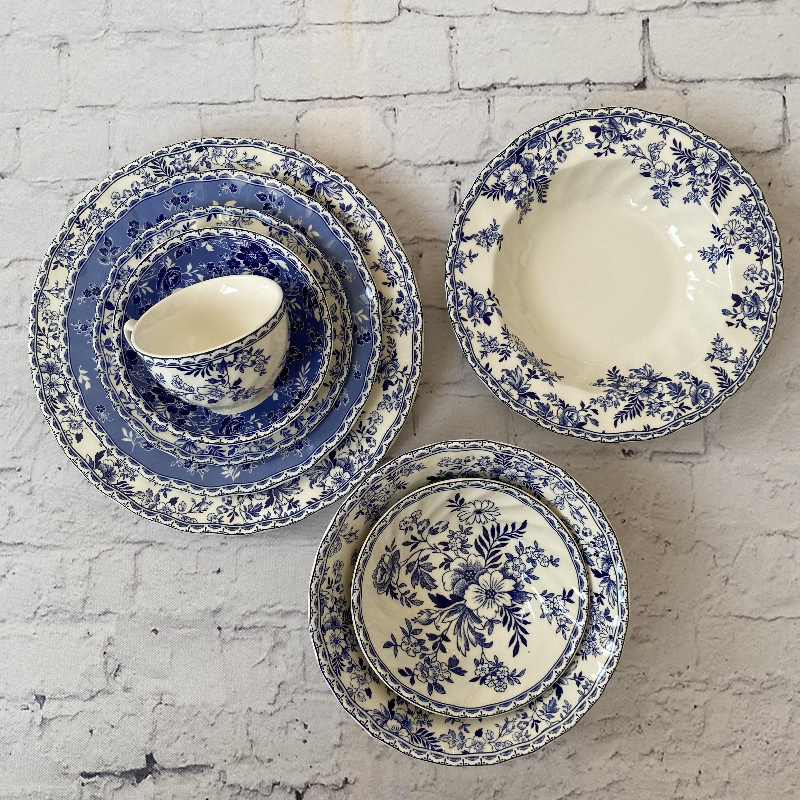 家用菜餐盘美瓷釉下彩英国甜品