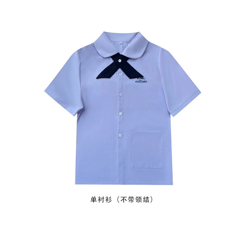 短袖泰国泰式校服娜诺制服jk衬衫女裙子学院风高中生套装毕业班服