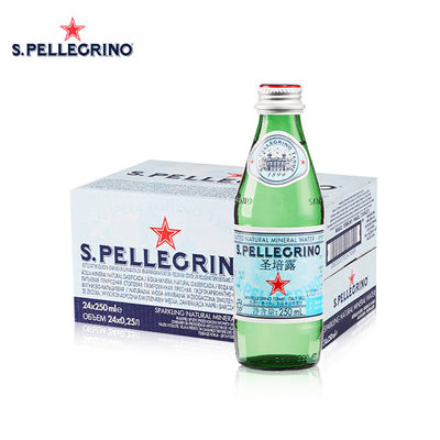 圣培露S.Pellegrino天然矿泉水气泡水250ml*24瓶整箱意大利含气