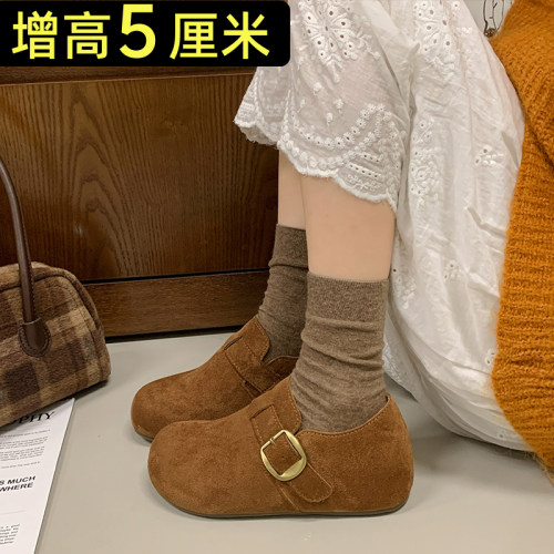 小个子内增高5cm勃肯鞋女
