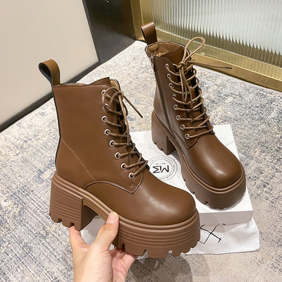 秋冬新款小个子英伦风小短靴