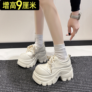 厚底增高松糕小皮鞋 欧洲站大头乐福鞋 单鞋 爆款 女英伦风2026春季