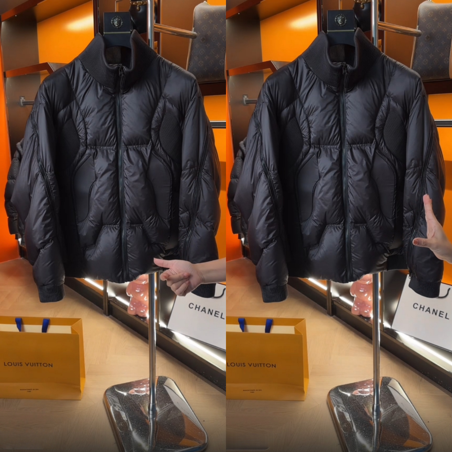 冬季设计师款黑色酷帅加厚棉服外套男立领保暖时尚高级感潮流棉袄