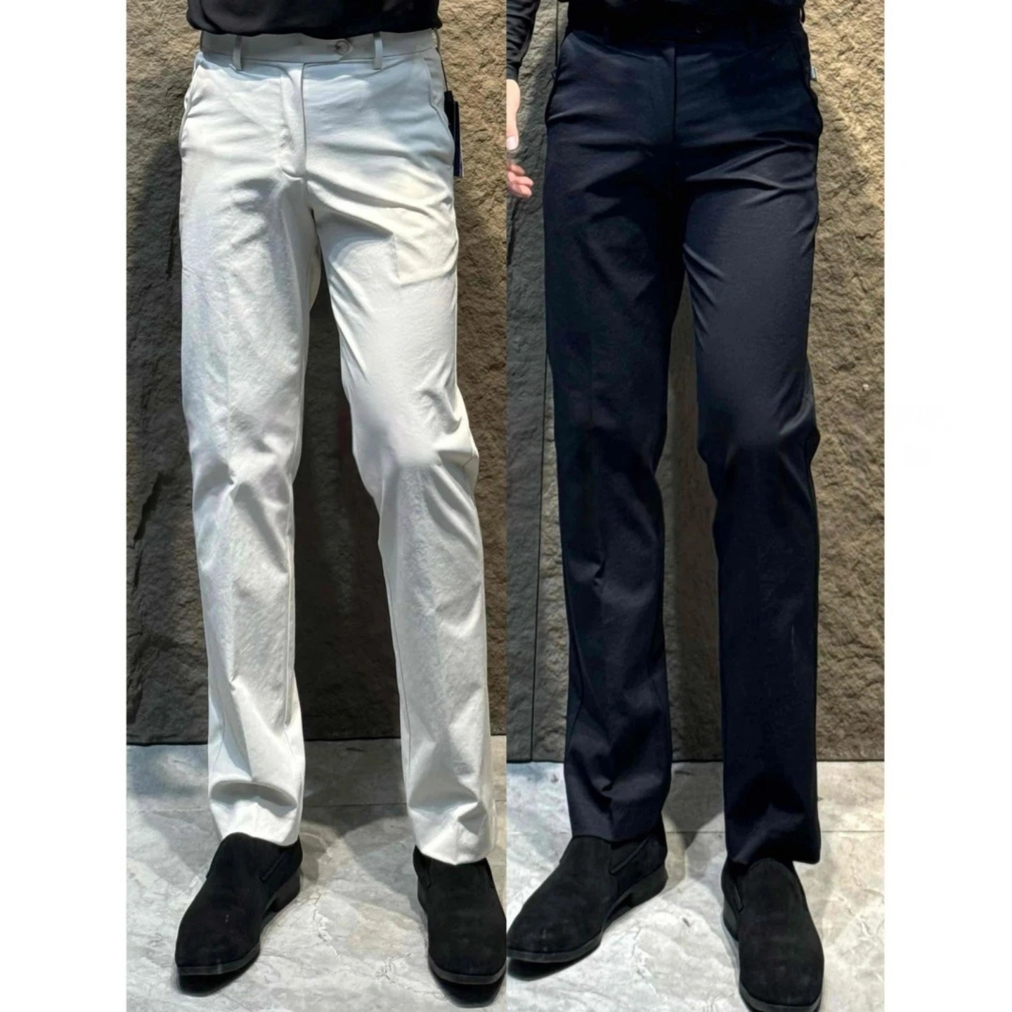 春季男士净版直筒休闲裤百搭优雅帅气商务西裤轻奢高品质简约长裤