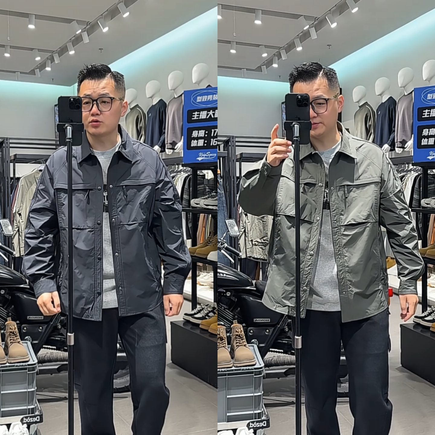 春季立体裁剪多口袋工装翻领休闲风夹克男士时尚户外休闲长袖外套