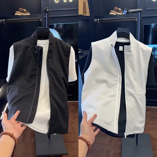 轻奢高品质秋季新款男士立领马甲时尚百搭休闲外套商务上衣高级感