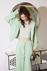 ZYVN2023秋连帽卫衣开衫外套长裤运动休闲套装小众设计品牌两件套