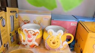 日本本土Disney迪士尼95周年Winnie thePooh小熊维尼噗噗情侣水杯