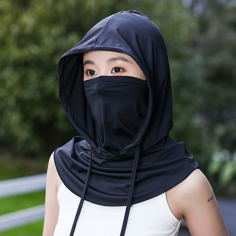防晒面罩男士夏季户外防紫外线外卖骑摩托车冰丝头套遮阳帽子女款