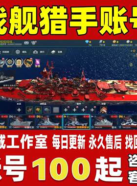 战舰猎手账号成品号买号高氪金满级V12全满配全7配成品永久账号