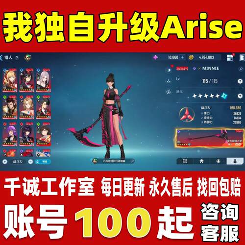 Arise我独自升级Solo leveling国际服账号成品号高战榜一永久账号