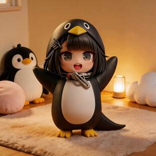 咕咕嘎嘎小企鹅管理员手办明日方舟终末地周边模型收藏可爱摆件