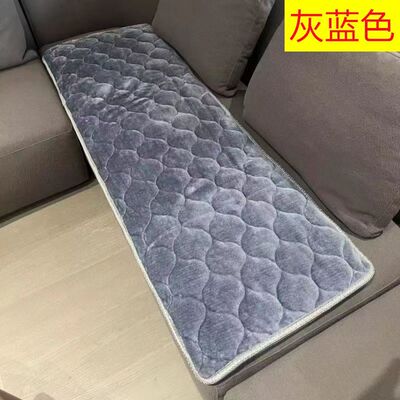 冬季加厚夹棉沙发垫防滑毛绒纯色红实木办公皮沙发椅通用棉坐垫子