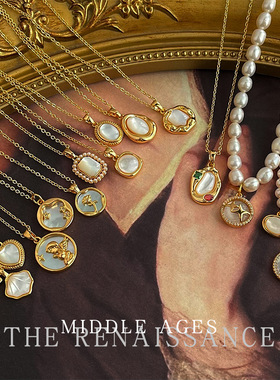 复古真贝壳18K真金蝴蝶锁骨链