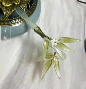子规【青竹】原创汉服发簪素雅竹叶日常百搭盘发古风饰品