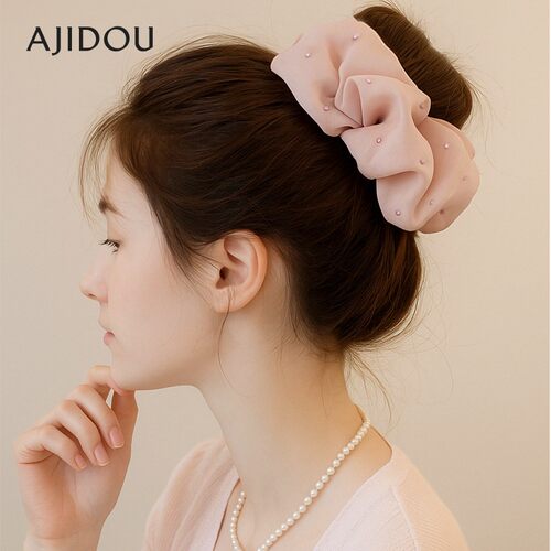 AJIDOU阿吉豆发饰女款爆款桑蚕丝真丝发圈弹性大肠发圈扎头绳皮筋