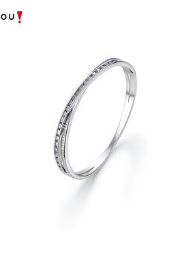 AJIDOU阿吉豆手饰女款灰色光迹系列手链手镯