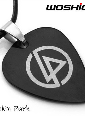 沃森乐器 个性金属朋克摇滚钛钢拨片项链Linkin Park 林肯公园 LP