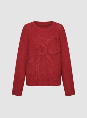 2026春季新款女装休闲设计感立体蝴蝶结针织衫UYY960001