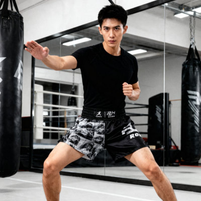 MMA格斗搏击泰拳击UFC武术短裤训练运动健身俱乐部透气运动潮流