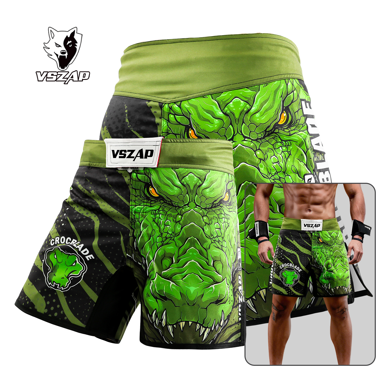 VSZAP鳄刃格斗比赛MMA拳击泰拳训练休闲健身综合运动格斗短裤