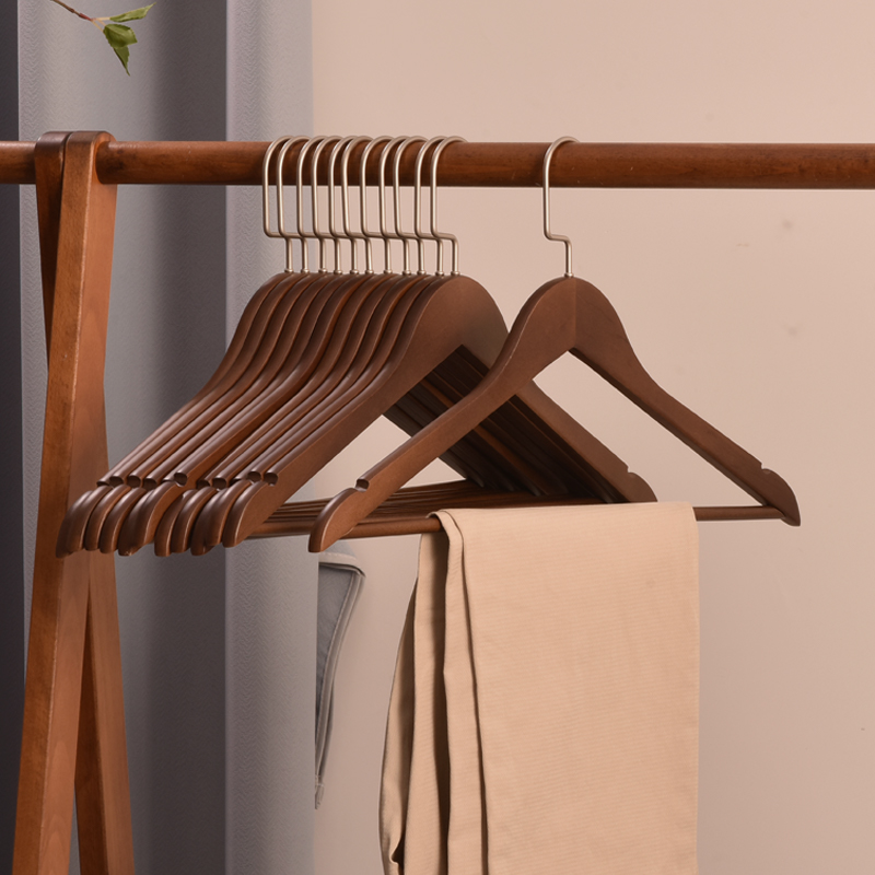 桢美实木无痕防肩角衣架