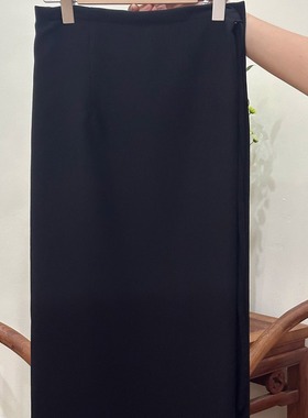 哆哩傣服饰傣族服装黑色长裙单裙显瘦垂感好透气麻纱面料裙子女