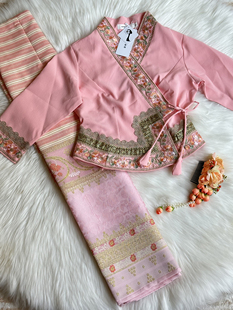 云南西双版纳傣族服饰女舞蹈服春秋装新品拍照小香风上衣长裙套装