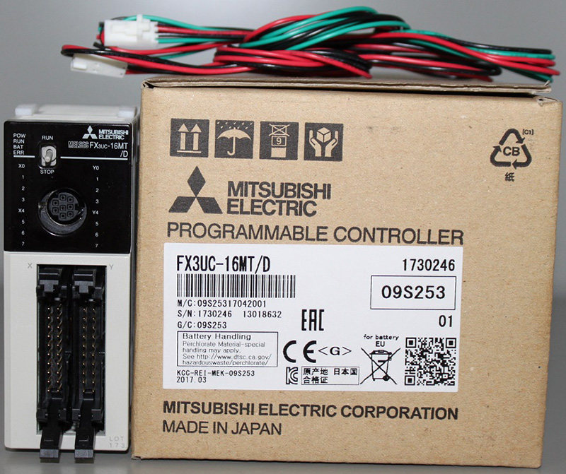 三菱3轴定位PLC连接器晶体管可编程控制器FX3UC-16/32/64/96MT/D