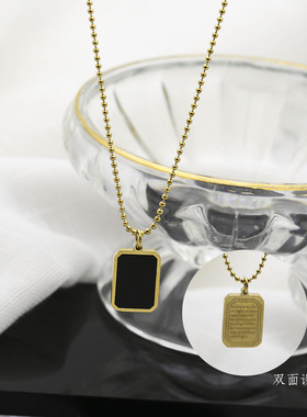 钛钢一款两戴高档大气网红项链