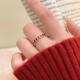 2024新款 爆款 复古安可拉红开口戒指女小众设计食指指环轻奢高级感