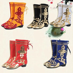 包邮藏族舞蹈鞋舞蹈靴子|羌族舞靴|蒙古鞋、新疆舞靴|男女儿童靴