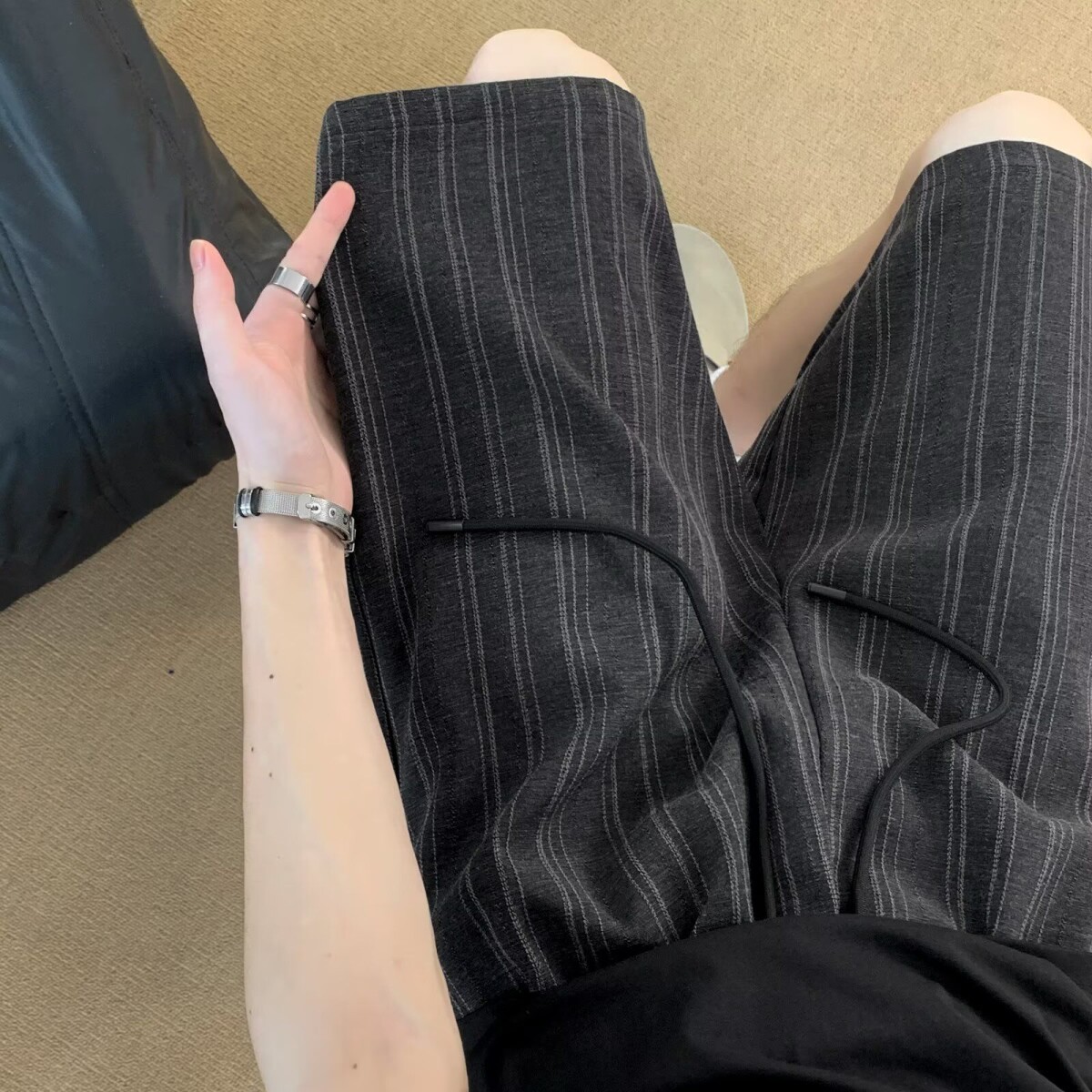MJ日单良品男士春秋免烫西服套装轻奢高级感商务西装礼服裤子两件