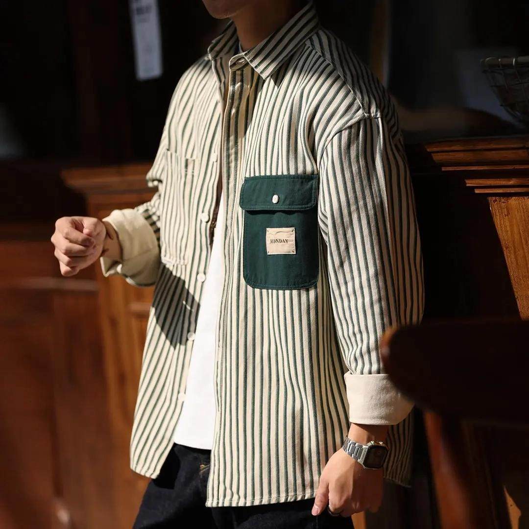 乱潮2025春秋新款男装潮牌设计感衬衣高级感时尚宽松气质个性上衣