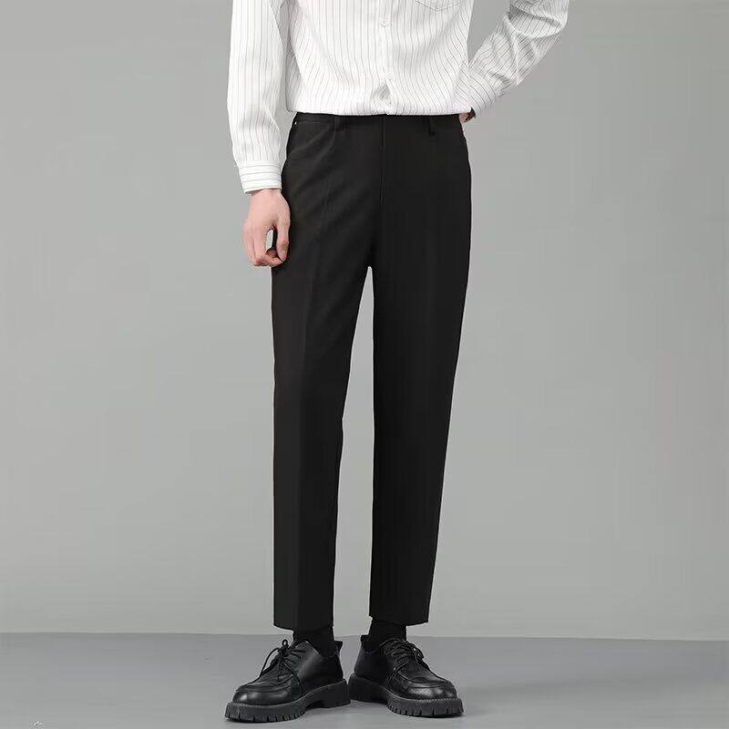 夏季新女西裤职业长裤薄款修身显瘦商务九分裤韩版宽松直筒工装裤