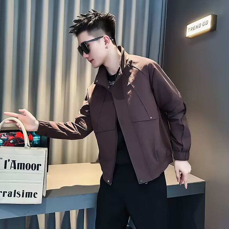 春秋季夹克男款潮流上衣男装2025新款今年流行高级感痞帅潮牌外套