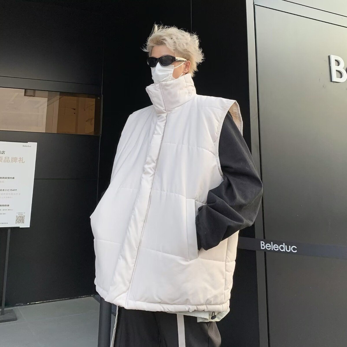 美式冬季棉马甲男加厚保暖棉服外套复古韩版潮流宽松情侣棉袄