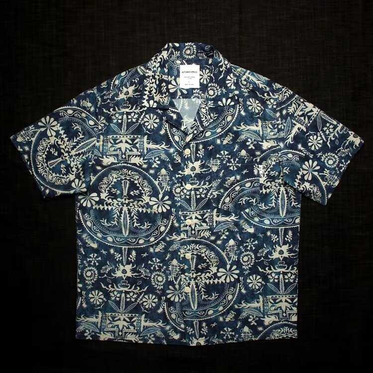 沙滩风格潮流男款短袖衬衫