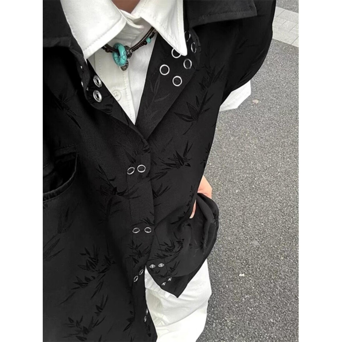 日系假两件西装外套短裤套装女收腰学院风高级感黑色西服冬小个子