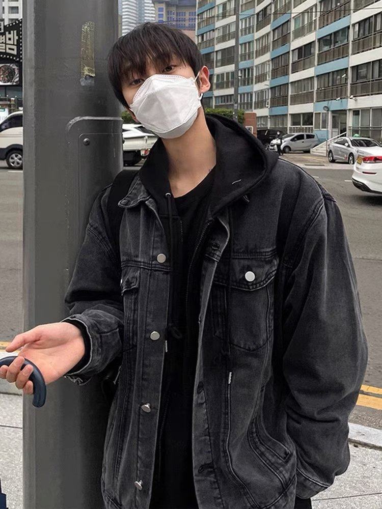 乱潮翻领春秋季痞帅宽松新款