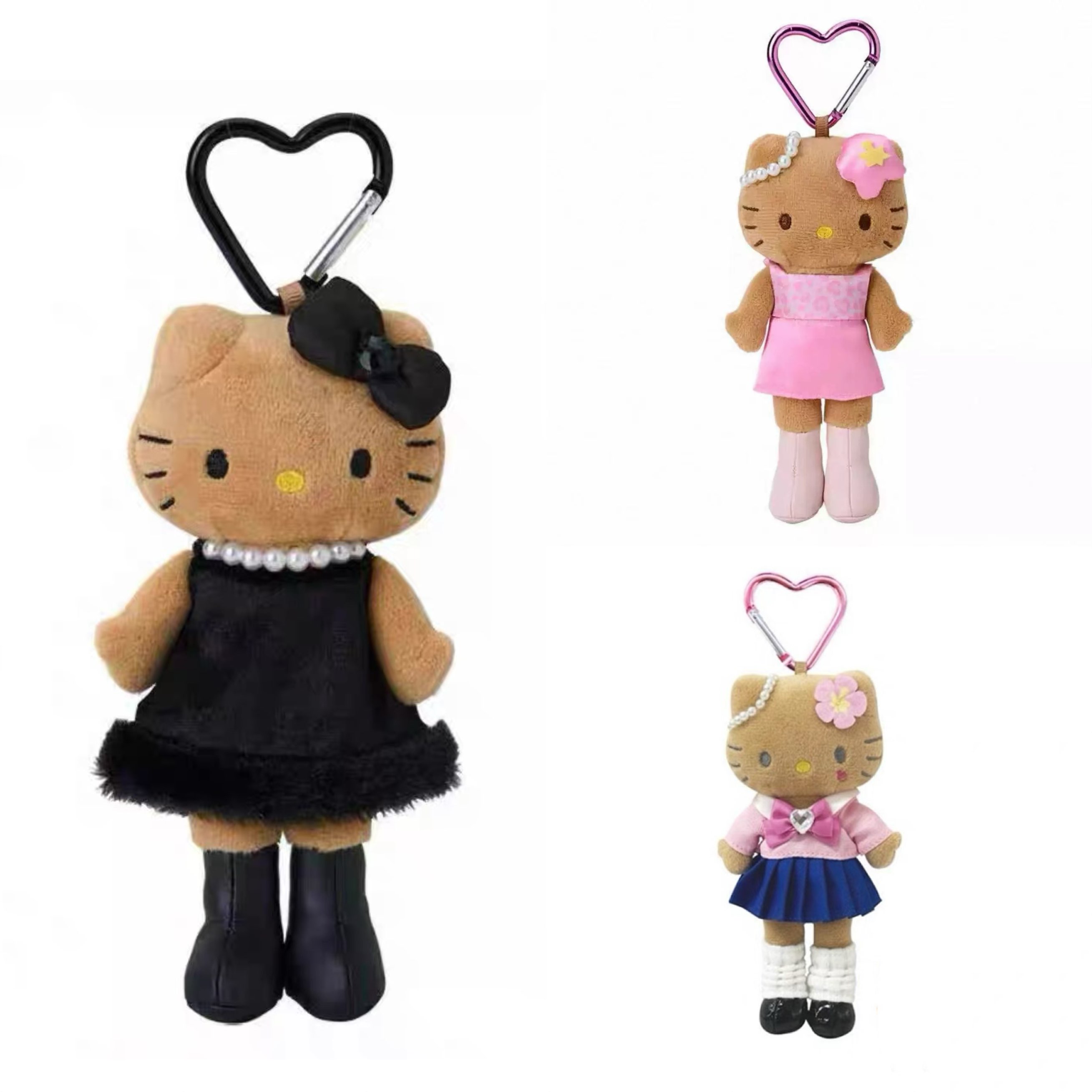 现货日本进口正品NIC三丽鸥helloKitty长腿贵妇挂件黑皮长腿玩偶